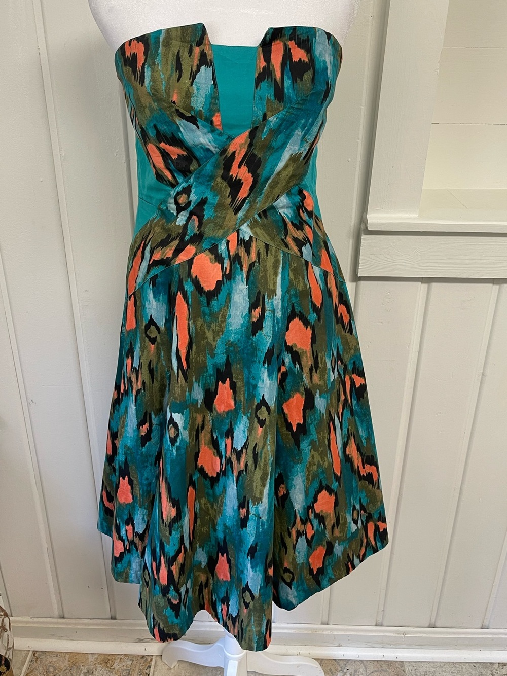 Girls From Savoy Abstract Cotton Midi Dress
